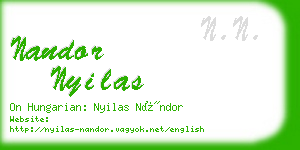 nandor nyilas business card